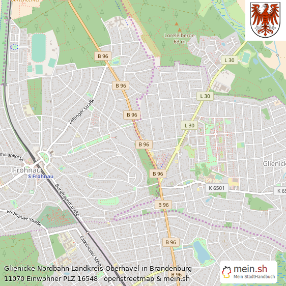 Glienicke Nordbahn Landkreis Oberhavel Lageplan © Openstreetmap Contributors Glienicke Nordbahn Kleinstadt Lageplan